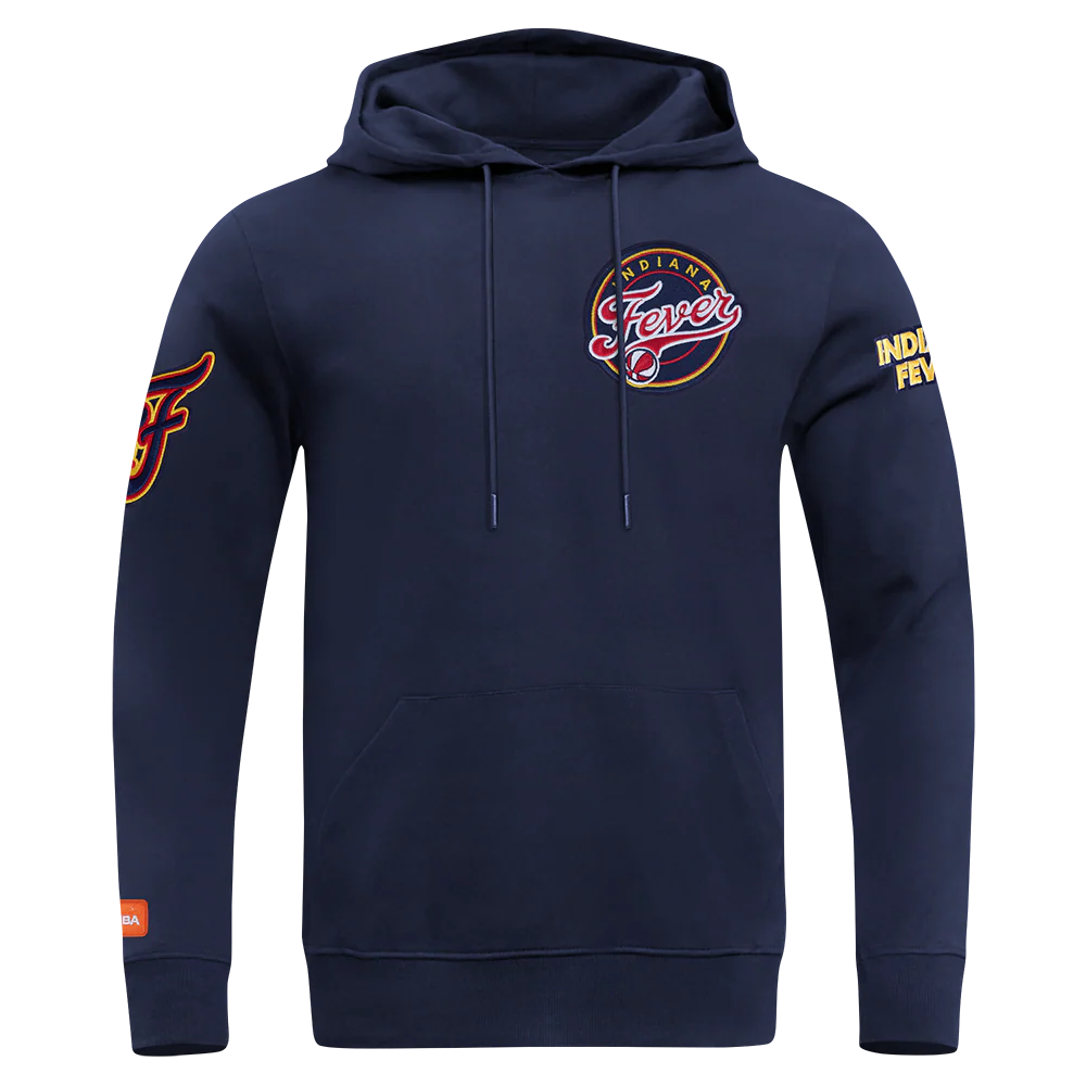 WNBA INDIANA FEVER CLASSIC CHENILLE MEN'S DOUBLE KNIT PULLOVER HOODIE