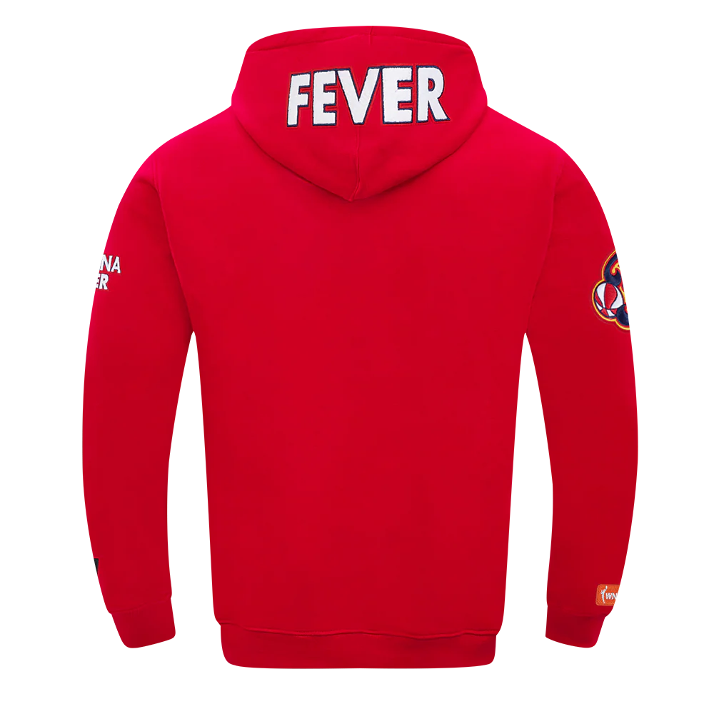 WNBA INDIANA FEVER CLASSIC CHENILLE MEN'S DOUBLE KNIT PULLOVER HOODIE