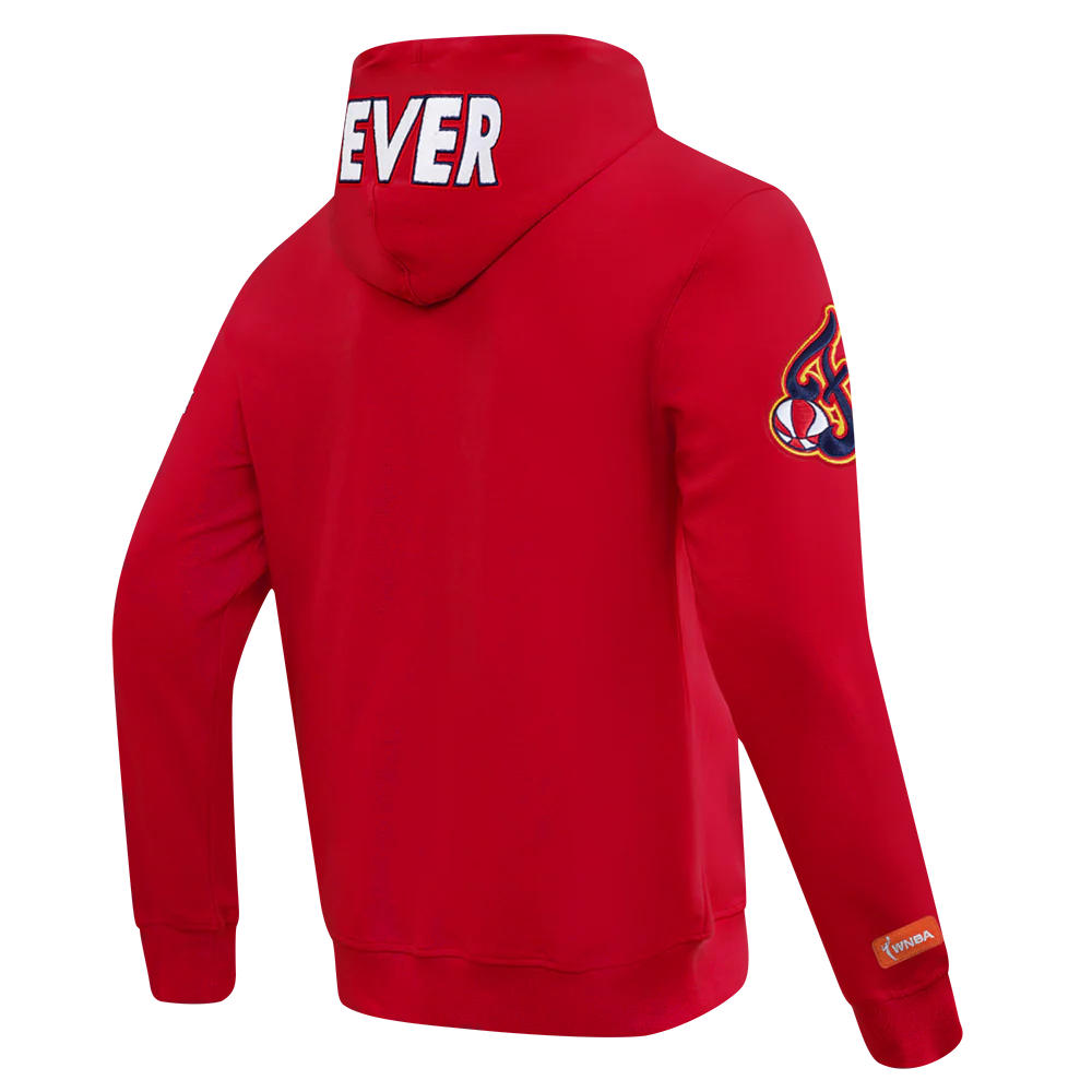 WNBA INDIANA FEVER CLASSIC CHENILLE MEN'S DOUBLE KNIT PULLOVER HOODIE