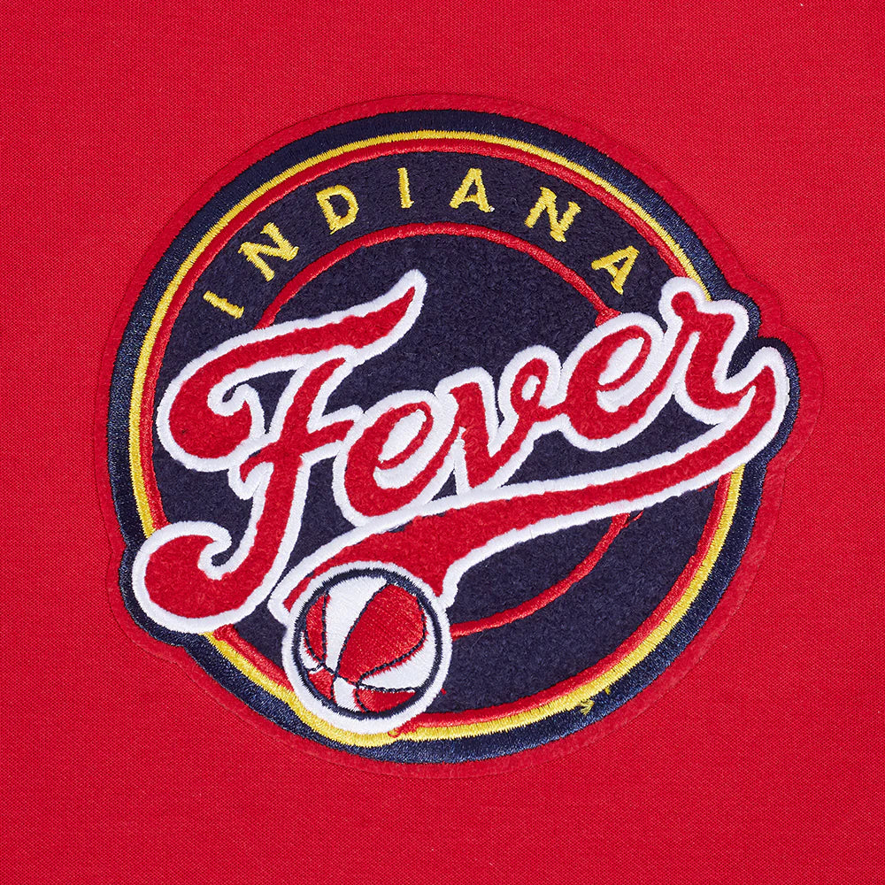 WNBA INDIANA FEVER CLASSIC CHENILLE MEN'S DOUBLE KNIT PULLOVER HOODIE