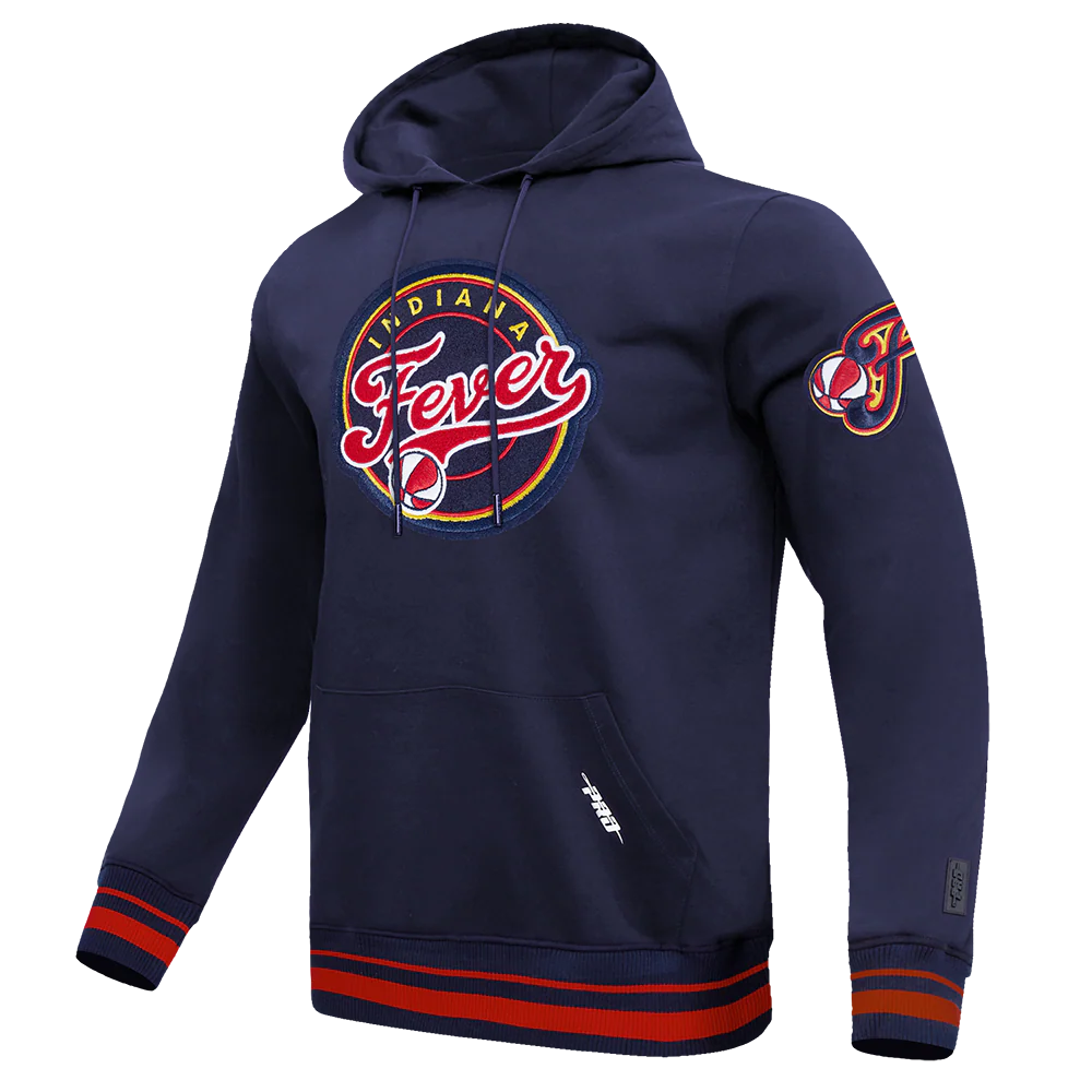 WNBA INDIANA FEVER RETRO CLASSICS MEN'S RIB FLEECE PULLOVER HOODIE