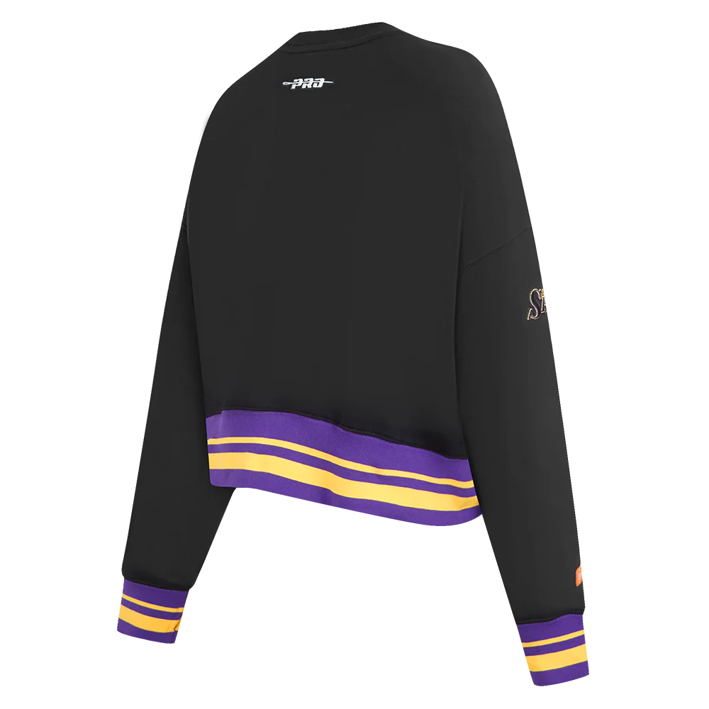 WNBA LOS ANGELES SPARKS RETRO CLASSICS WOMEN'S RIB FLEECE CREWNECK