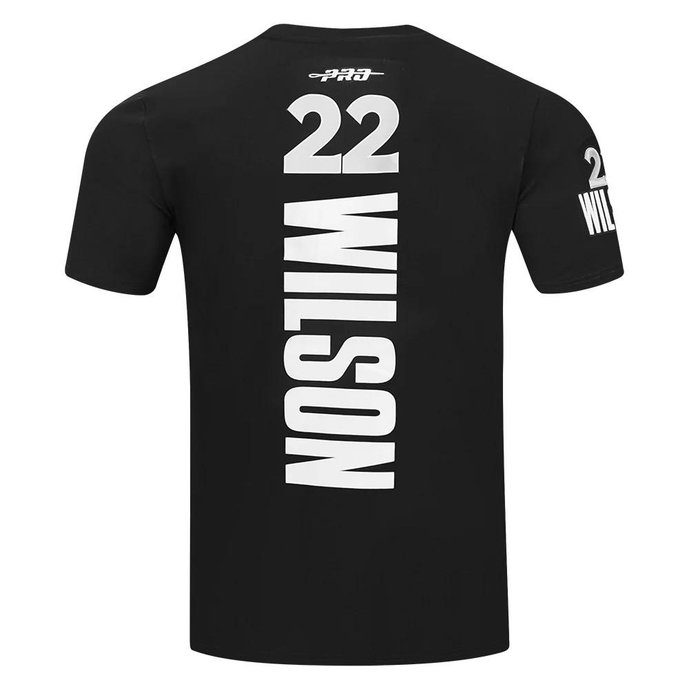 WNBA LAS VEGAS ACES A'JA WILSON #22 CLASSIC PLAYER NAME AND NUMBER MEN'S SINGLE JERSEY TEE