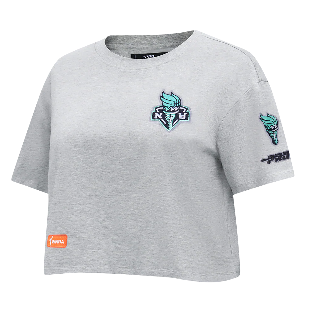WNBA NEW YORK LIBERTY CLASSIC ESSENTIALS WOMEN'S SINGLE JERSEY BOXY TEE