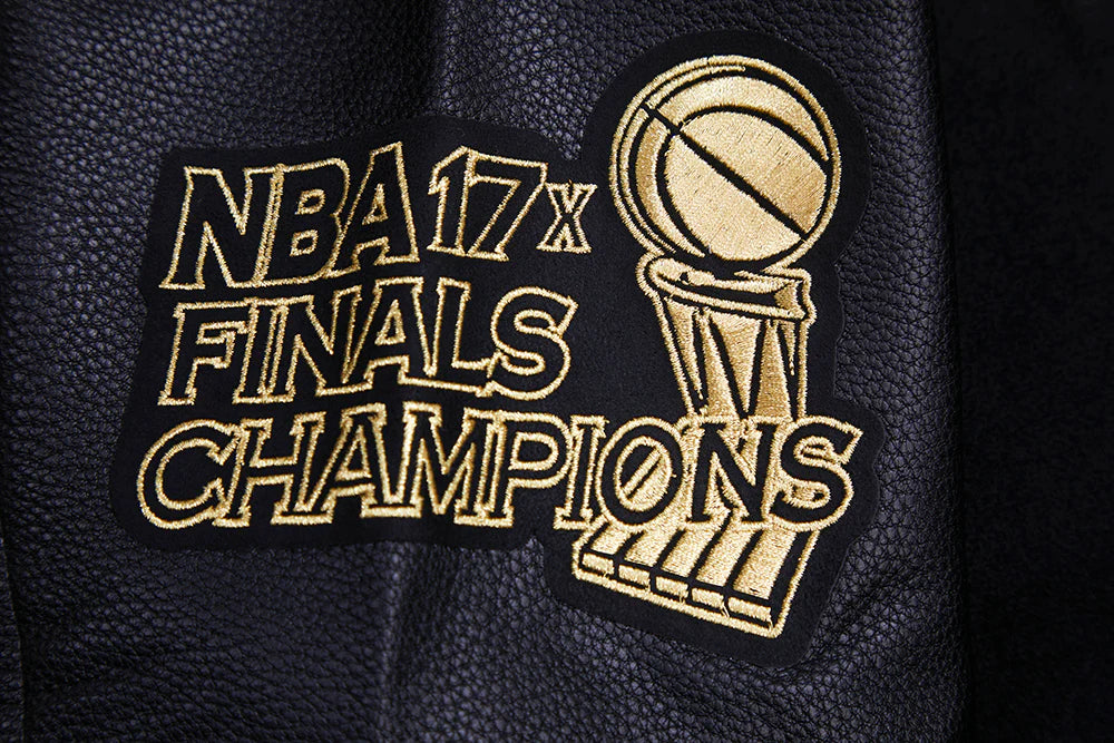 NBA LOS ANGELES LAKERS BLACK & GOLD MEN'S WOOL VARSITY JACKET