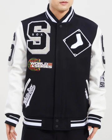 CHICAGO WHITE SOX MASH UP LOGO VARSITY JACKET