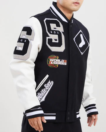 CHICAGO WHITE SOX MASH UP LOGO VARSITY JACKET